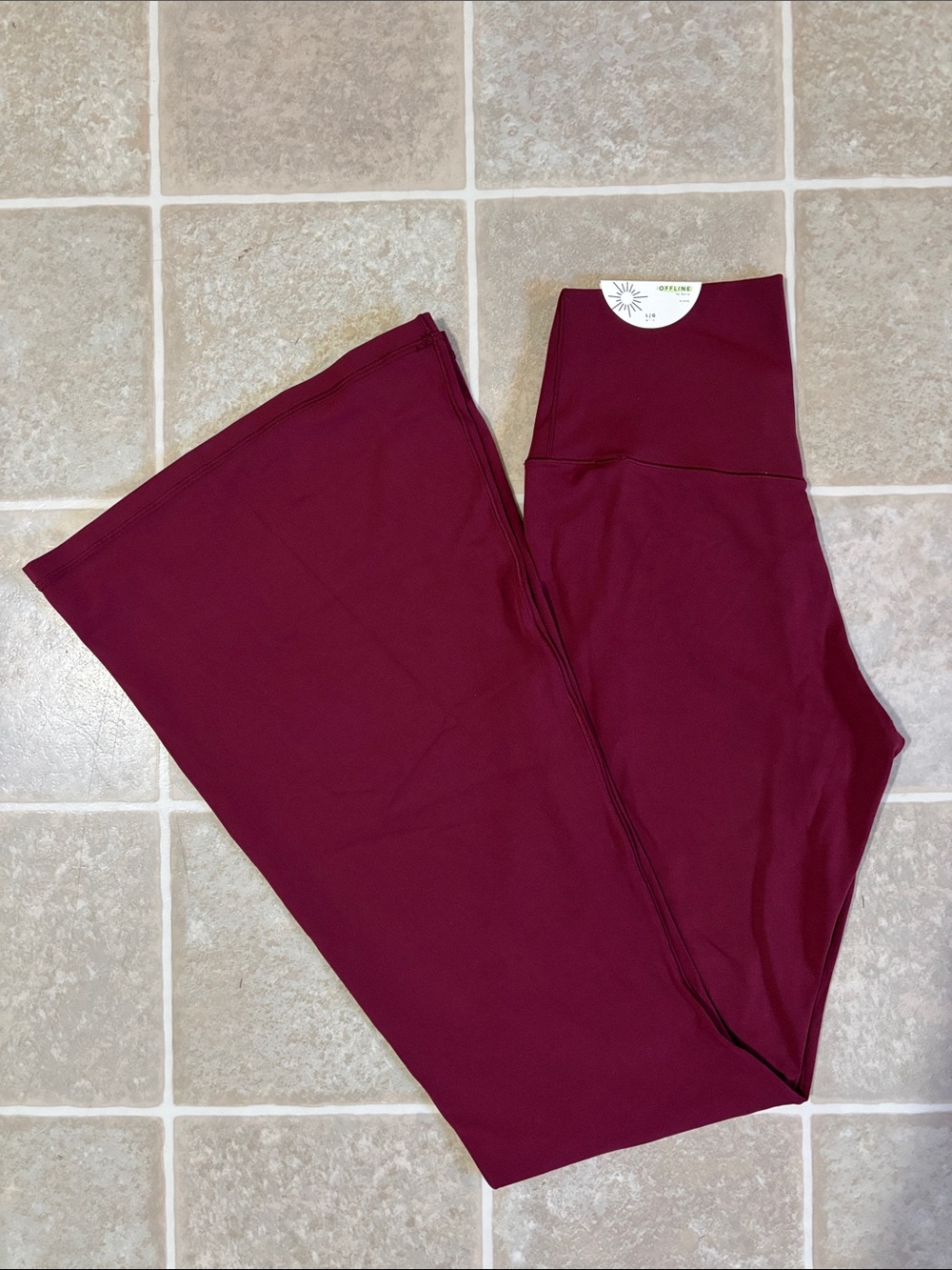 Offline by aerie High-Waist Wine Wide Leg Leggings